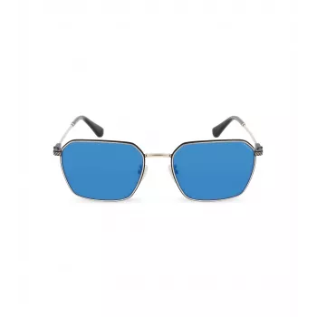 POLICE Gafas de sol para hombre SPLL84-56300B Montura de acetato habana Lentes marrones 56/19/145 mm