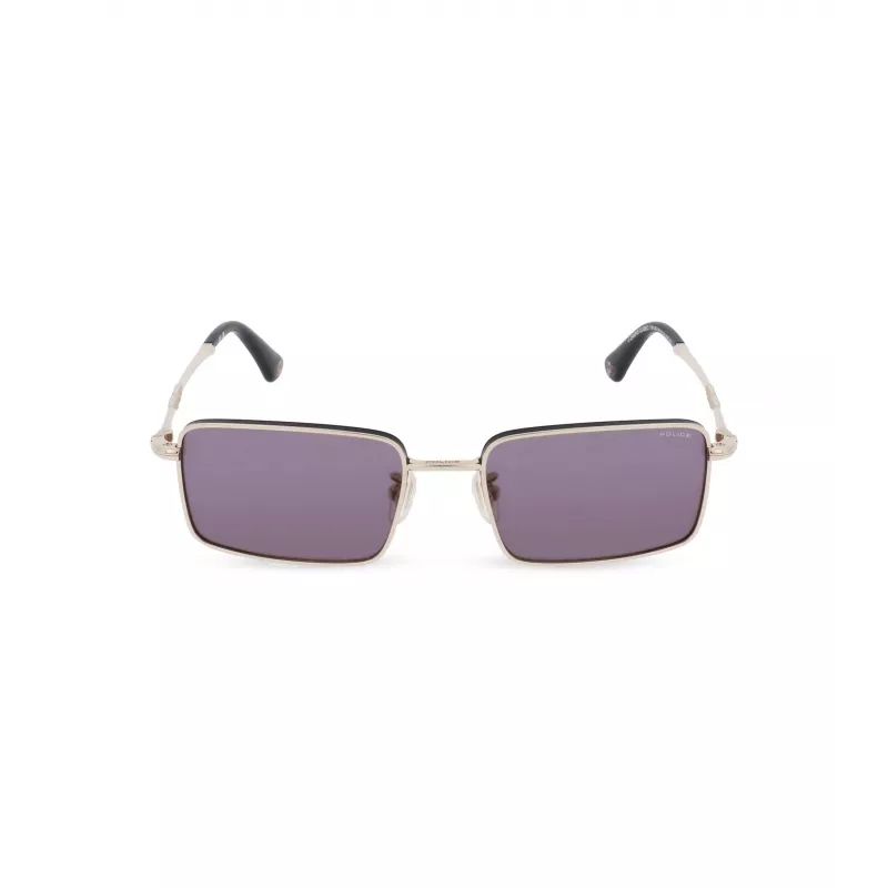 POLICE SPLL85M540302 Gafas de sol de hombre, cuadradas - Montura negra mate, lentes grises, UV400