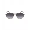 POLICE Gafas de sol cuadradas de hombre SPLL86-58302Y montura de acetato havana con lentes de policarbonato verdes UV400