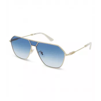 POLICE SPLL89-620300 Gafas de sol aviador de hombre - Montura negro brillante, lentes gris ahumado, 62 mm