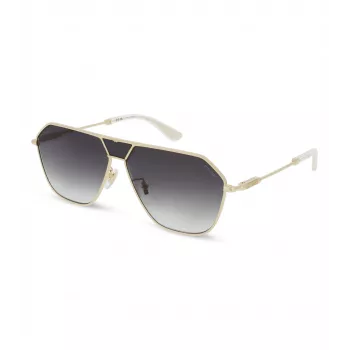 POLICE SPLL89-62300Y Gafas de sol hombre rectangulares - montura negra lentes grises 62mm