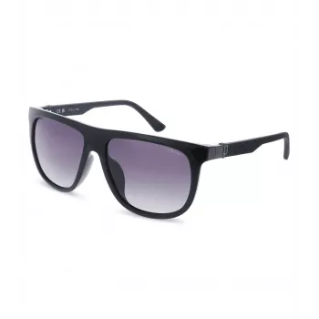 Gafas de sol de hombre POLICE SPLN33M590Z42 - Montura de acetato negra, lentes de policarbonato grises, protección UV400, ancho de lente 59 mm