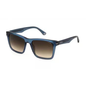 Gafas de sol de hombre POLICE SPLN35M550955 montura de acetato Havana lentes marrones 55/19/145 mm