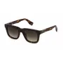 Gafas de sol de hombre POLICE SPLN43-524BLY estilo cuadrado - Montura de acetato Havana oscuro con lentes de policarbonato azules - Ancho de lente 52 mm