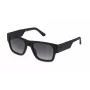 POLICE SPLP23-54U28P Gafas de sol hombre rectangulares polarizadas, montura negra, lentes grises, 54mm