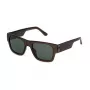 POLICE SPLP23M54M82P Gafas de sol polarizadas rectangulares de hombre Montura de acetato color habana Lentes verdes 54mm