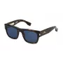 Gafas de sol rectangulares de hombre POLICE SPLP33-540722 - Montura de acetato negra, lentes de policarbonato grises, protección UV400
