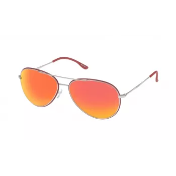 POLICE Unisex S8299M58Q05R Gafas de sol - Montura metálica negra, lentes grises degradadas, 58/15/140 mm