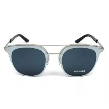POLICE unisex SPL584-0581 gafas de sol (50/22/145 mm) montura negra cristales grises UV400