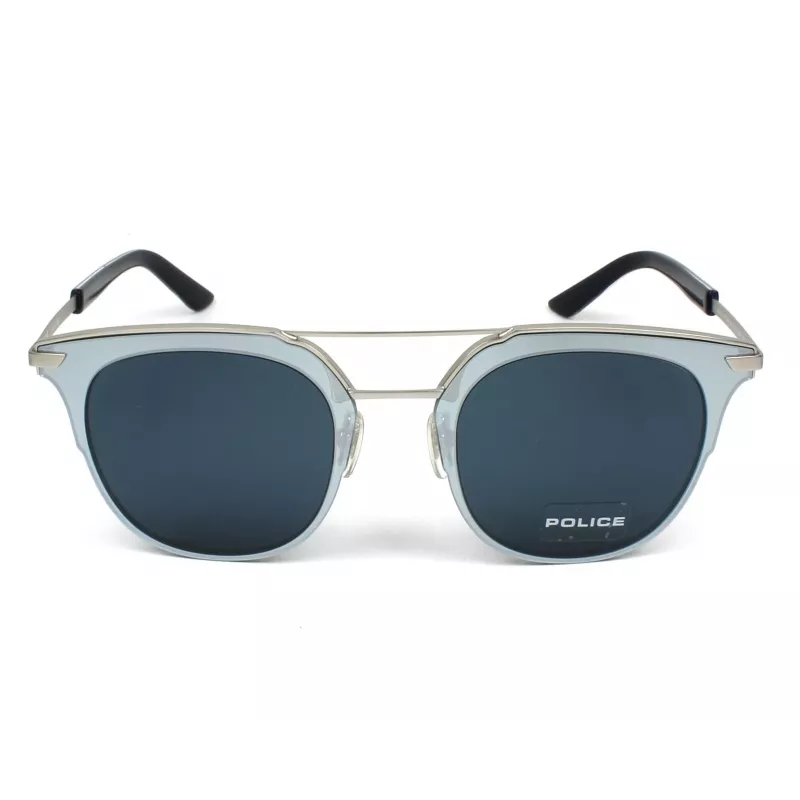 POLICE unisex SPL584-0581 gafas de sol (50/22/145 mm) montura negra cristales grises UV400