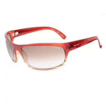 POLICE Gafas de sol unisex S1863M710ACN montura de acetato habana/marrón, lentes marrones degradadas 71 mm