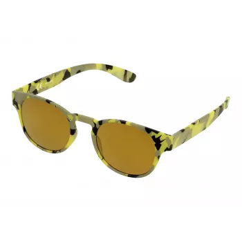 POLICE Gafas de sol unisex S194549GE9G Havana Montura de acetato cuadrada Lente degradada marrón 49/21/140 mm