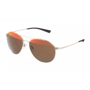 POLICE Gafas de sol unisex S8953V570300 Pilot acetato negro gris 57mm