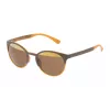 POLICE Gafas de sol unisex SPL162V506L2H Montura de acetato Havana Lentes marrones degradadas 50mm