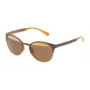 POLICE Gafas de sol unisex SPL162V506L2H Montura de acetato Havana Lentes marrones degradadas 50mm