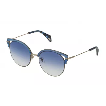 POLICE Gafas de sol de mujer Cat Eye SPL739548FFB Havana Tortoise Brown degradado 54mm