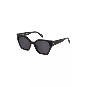 POLICE Gafas de sol para mujer estilo ojo de gato SPLL34M550700 Habana Marrón Degradado 55/18/140 mm
