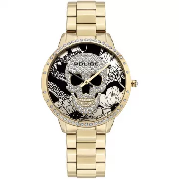 Police Reloj de mujer PL16067MSG02M cuarzo analógico 36mm oro rosa acero inoxidable correa milanesa
