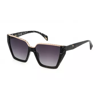 POLICE mujer gafas de sol rectangulares de acetato SPLL33E570869 con cristales grises UV400