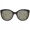 POLICE Gafas de sol rectangulares para mujer SPL408E546XKL - montura de acetato negra, lentes de policarbonato grises, protección UV400