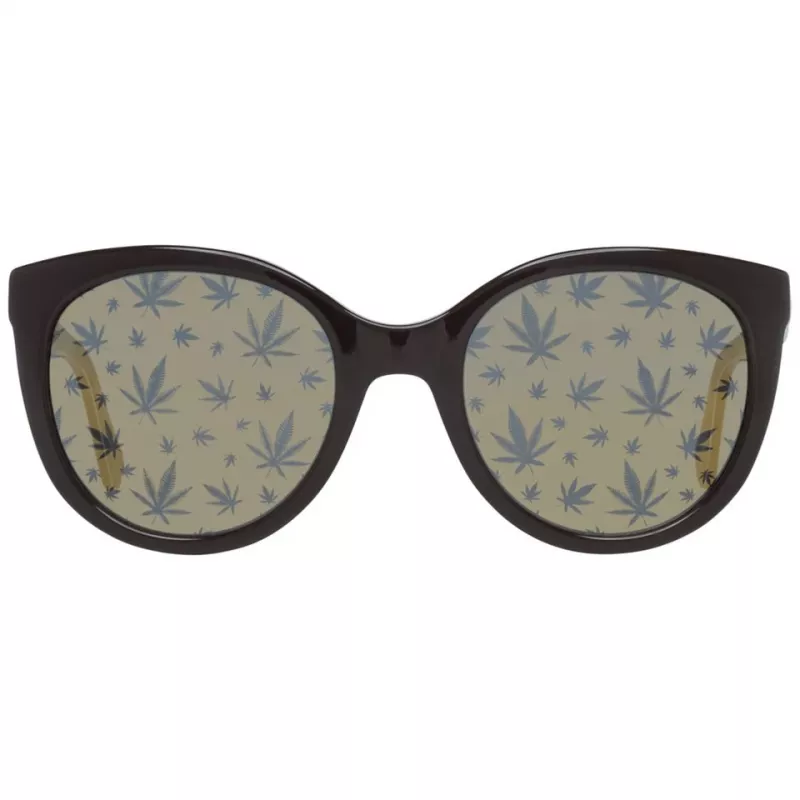 POLICE Gafas de sol rectangulares para mujer SPL408E546XKL - montura de acetato negra, lentes de policarbonato grises, protección UV400
