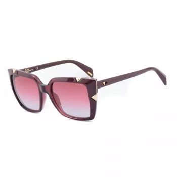 Police Gafas de sol de mujer SPLA15-5207LN Cat Eye rectangular Havana 52/18/140 mm