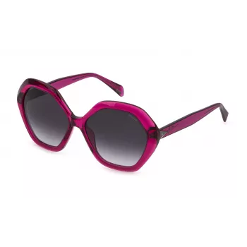 POLICE Gafas de sol mujer SPLD29-5701BV rectangulares acetato - Negro/gris degradado 57mm