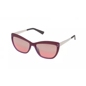 POLICE Gafas de sol para mujer S197156J61X habana/marrón montura de acetato lentes marrones degradadas UV400