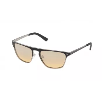 POLICE Gafas de sol de mujer S897856W01X Rectangulares Montura negra Lentes grises 56/18/135 mm