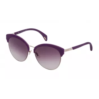POLICE Gafas de sol de mujer SPL6195608FF montura de acetato Havanna lentes de policarbonato marrones 56mm