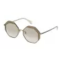 POLICE Gafas de sol mujer SPL837W538FFD - Montura de acetato Havana cat-eye, lentes marrones degradadas, protección UV400