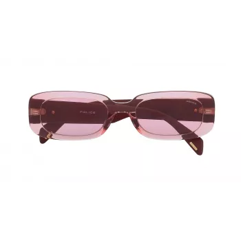 POLICE Gafas de sol de mujer SPLA17530776 Havana acetato lentes marrones 53mm