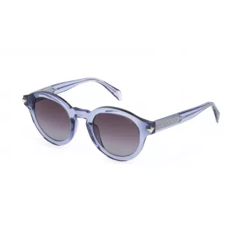 Police Gafas de sol mujer SPLF31-470B34 montura de acetato Havana/marrón cuadrada con lentes marrones degradadas 47/23/135 mm
