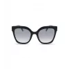 POLICE Gafas de sol de mujer SPLG19-540700 Montura rectangular de acetato negra Lentes grises 54mm