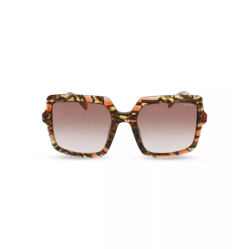 Gafas de sol de mujer POLICE SPLG20M5409YB - Montura de acetato rectangular, protección UV400, lentes de 54 mm