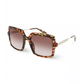 Gafas de sol de mujer POLICE SPLG20M5409YB - Montura de acetato rectangular, protección UV400, lentes de 54 mm