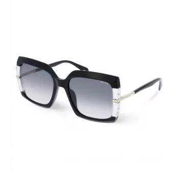 Gafas de sol de mujer POLICE SPLG23M570700 montura geométrica de acetato negra lentes de policarbonato grises 57 mm
