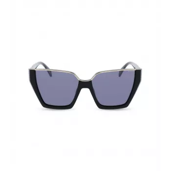 Gafas de sol de mujer POLICE SPLL33-570700 - montura rectangular de acetato, lentes de policarbonato grises, protección UV400, ancho de lente 57 mm