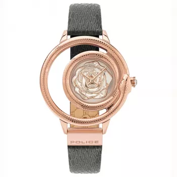 POLICE Reloj de mujer PEWLA2008301 36mm acero inoxidable esfera plateada correa milanesa
