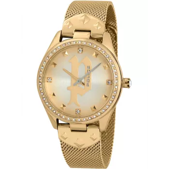 POLICE Reloj para mujer PL16029MSG22M 36mm acero inoxidable malla esfera gris