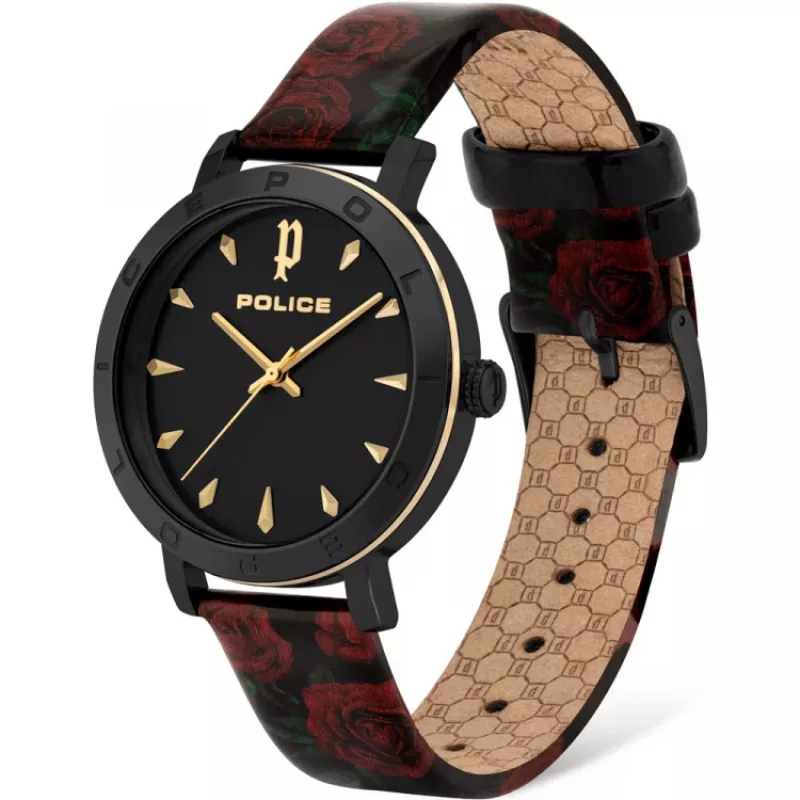 POLICE Reloj de mujer PL16033MSBG02 35 mm acero inoxidable gunmetal cuarzo analógico