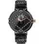 Police Reloj para mujer PL16068BSB-02 34 mm cuarzo analógico acero inoxidable piel negra esfera