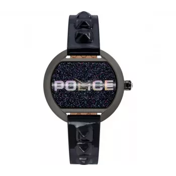 Police Reloj de mujer PL16070BSU03P 36mm esfera azul correa de cuero azul