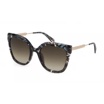Gafas de sol rectangulares de mujer POLICE SPLG19540XAP acetato negro/gris 54/21/135 mm UV400