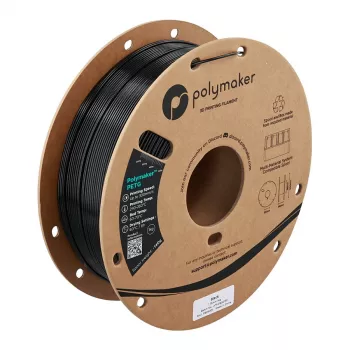 Polymaker PETG Filamento para impresora 3D, 1,75 mm, 1 kg, negro