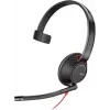 Poly Blackwire C5210 USB-C - Serie 5200 - Auricular monoalámbrico on-ear con micrófono de brazo, cancelación de ruido, controles en línea, negro