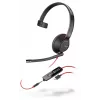 Poly Blackwire C5210 USB-C - Serie 5200 - Auricular monoalámbrico on-ear con micrófono de brazo, cancelación de ruido, controles en línea, negro