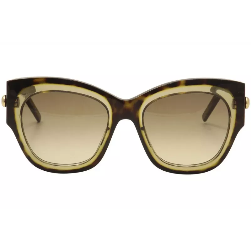 POMELLATO Gafas de sol de mujer PM0008S-001 - Montura de acetato negra, lentes grises, 52 mm