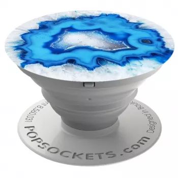 PopSockets Original PopGrip Asa y soporte para teléfono - Ice Blue Agate