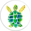 PopSockets PopGrip Turtle Love - Soporte y agarre intercambiable para móvil, multicolor
